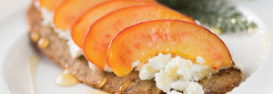 Beth Bakes Crispy Crackers with peaches, cheese and honey